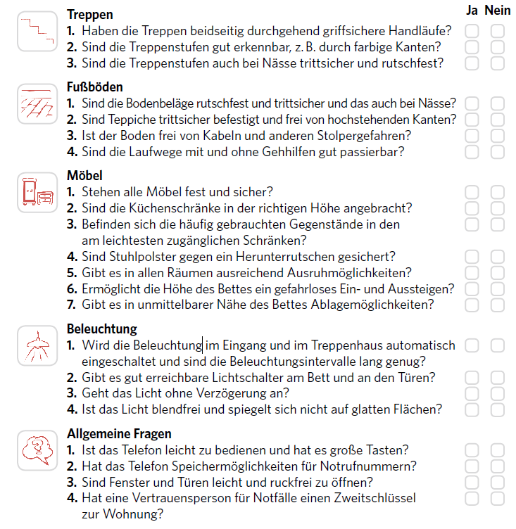 Ratgeber Stürze vermeiden - Mobilität erhalten